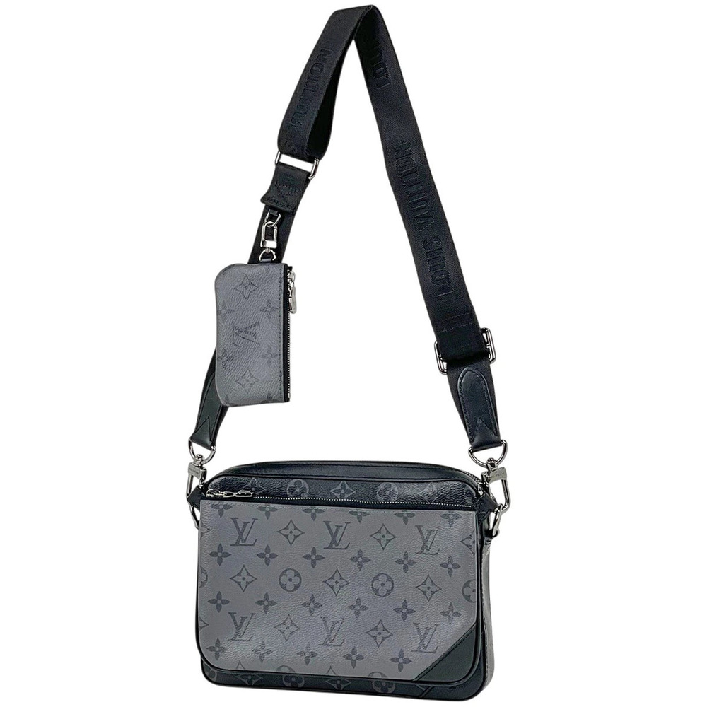 Louis Vuitton Trio Messenger Monogram Reverse Shoulder Bag Eclipse Noir Black